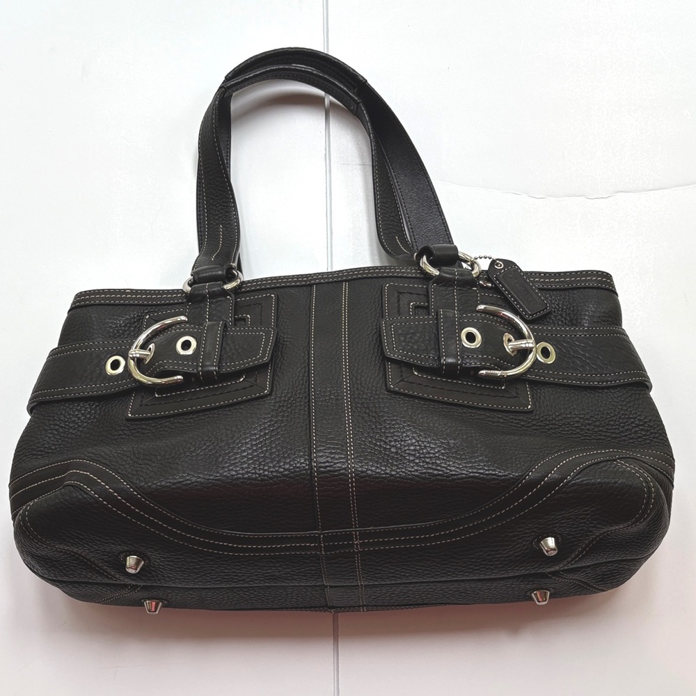 Coach Y2K SoHo Hampton Pebbled Leather Satchel Tote - Like New Condition!